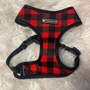 COPY - Frenchie medium plaid/cow harness